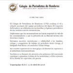 Comunicado y Solidaridad con Ecuador